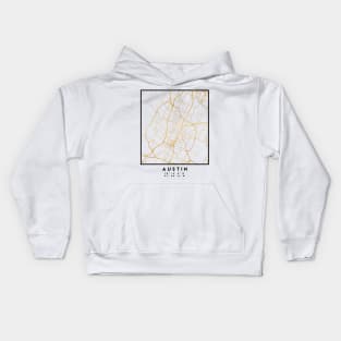 AUSTIN TEXAS CITY STREET MAP ART Kids Hoodie